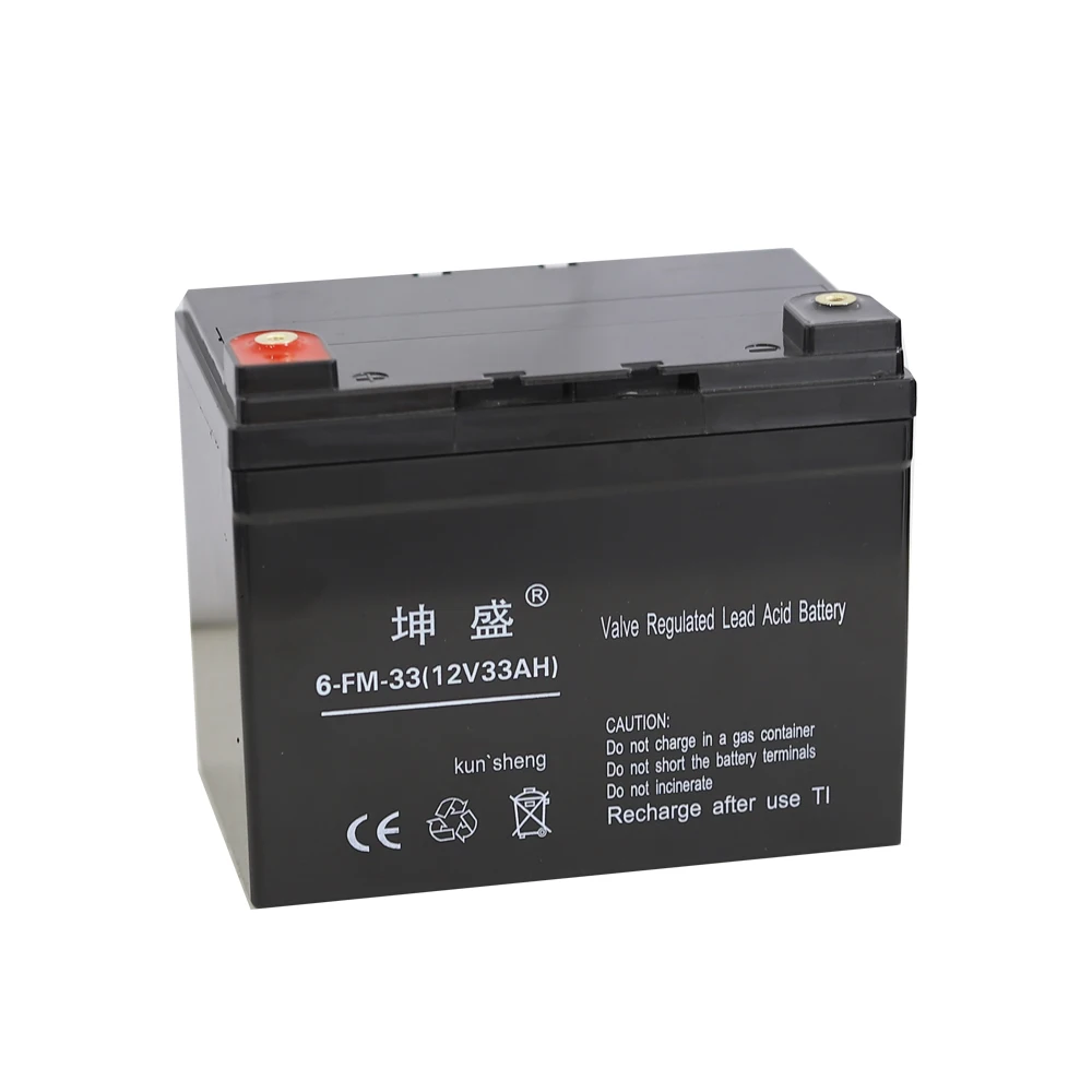Low MOQ Manufacturer Wholesale deep cycle rechargeable 12v 33Ah lead acid battery