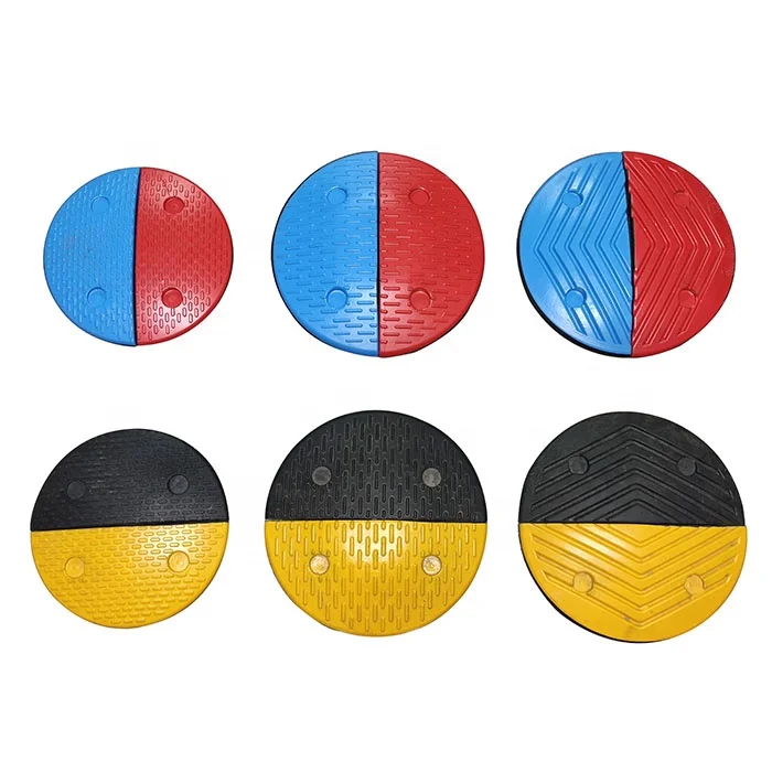 Rubber Traffic Safety Yellow And black rubber speed bumps