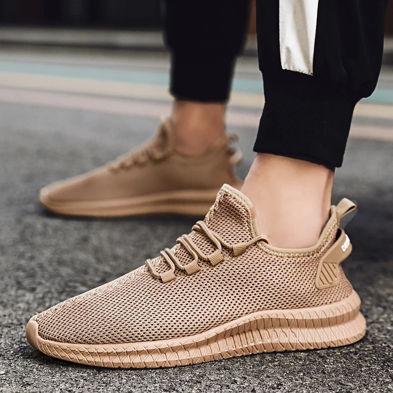Shoes Brown Bottom Casual Man Walk Fashion Sport Mesh Breathable Outsole Eva Sneaker
