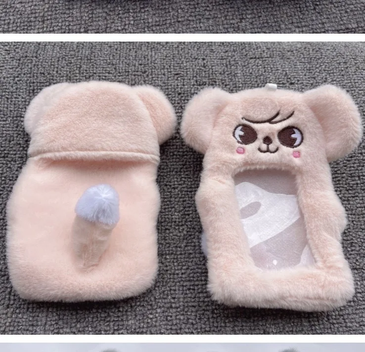 new arrival cute Skzoo Photo Card Holder Animal Doll Fluffy Card Holder Kpop Collect Plush Fabric Photocard card Holders
