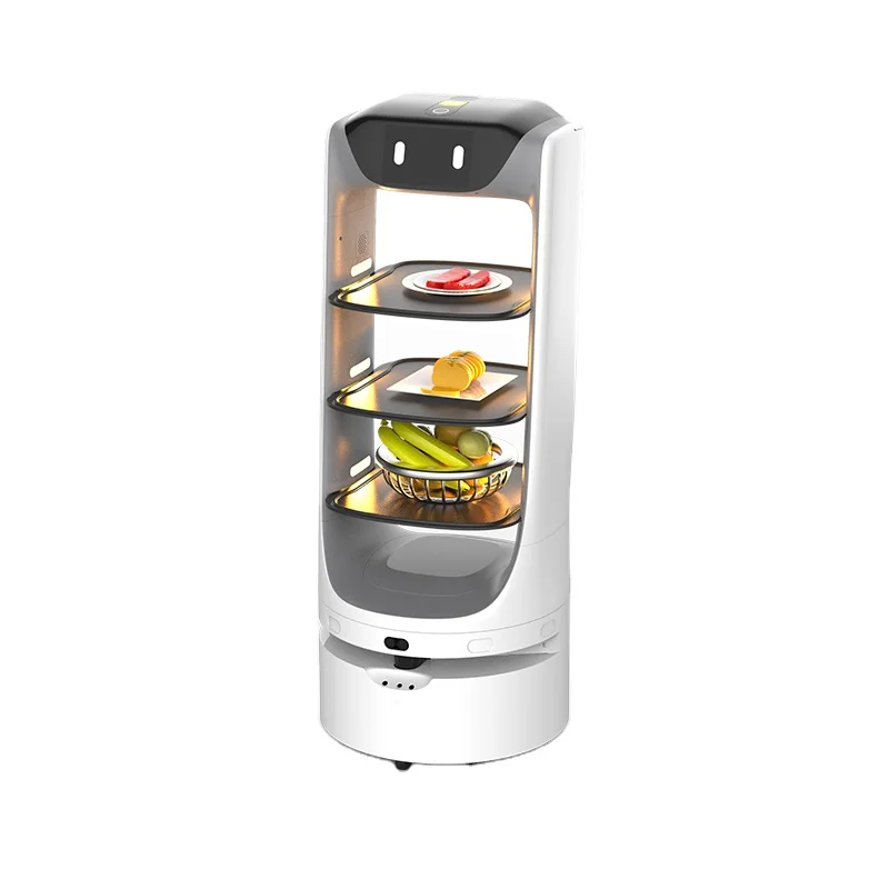 Simple Operation Food Distribution Machine Restaurant Delivery Robot Remote Control Service Waiter Robots Meals Delivery Car