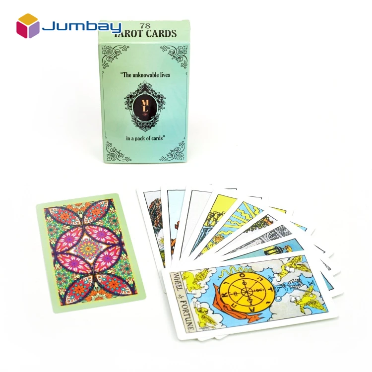 Custom Black Red Blue Any Color printing Mix Up Business Tarot 80 Cards With Storage Box