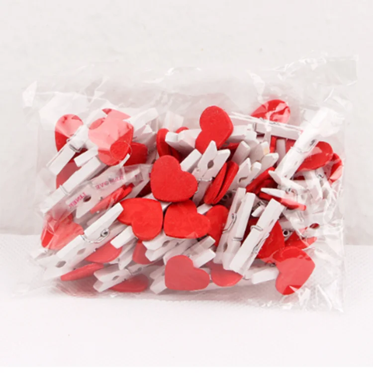 Factory price heart shape wood clothespin wooden clothes pegs clip
