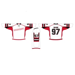 Christmas Customized Design Sublimation Print red wings jersey Hockey Jerseys for your Family