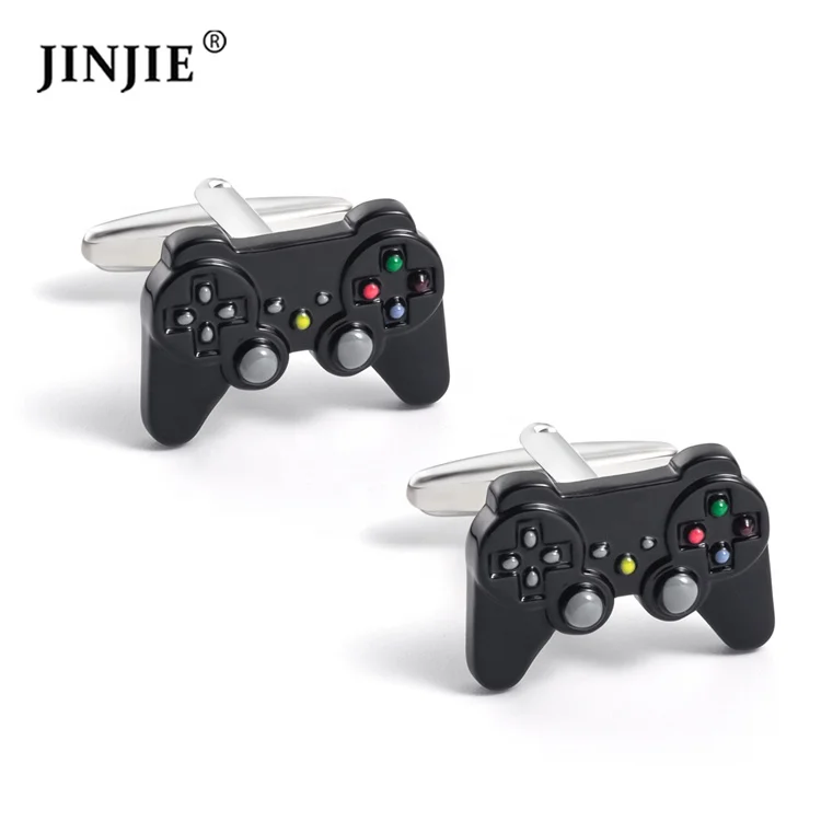 Funny design copper game cuff links black gamepad gift men cufflinks