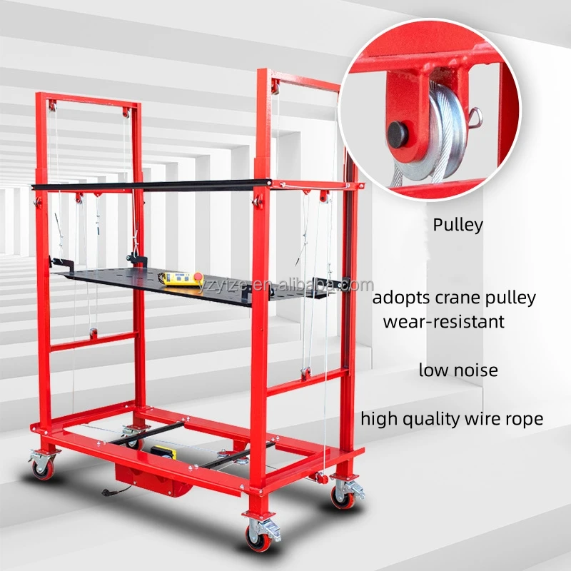 electric lifti automatic electric lifting scaffolding mobile Wire rope/Chain multiple models folding scaffolding load 500 kg