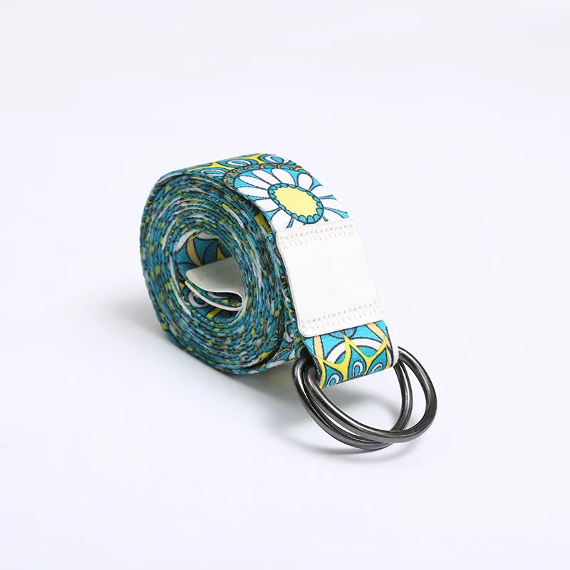 High end of Yoga Stretching Strap Band Belt with Printing D-Ring & Plastic Buckle Are Available Custom accept