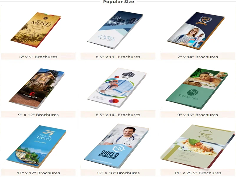 OEM Free Sample Book Printing Service Instructions Booklet Catalogue A5 Folding Leaflet Printing Glyer 3 Fold Brochure Printing