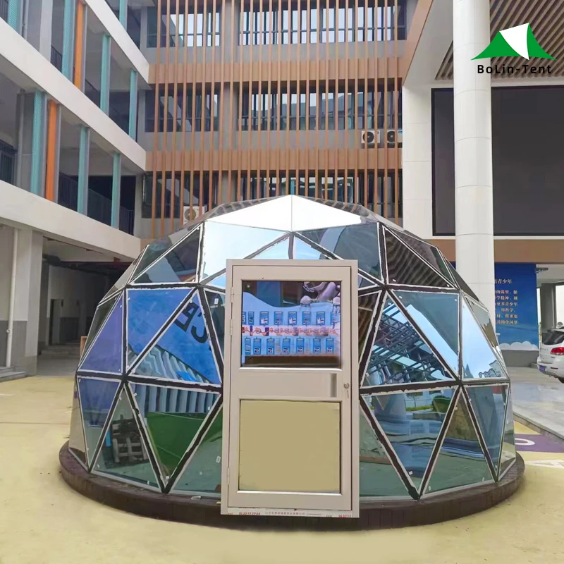 OEM Geo Dome House Big Geodesic Dome Kit Tents Glamping Garden Glass Polycarbonate Igloo Glass Dome House
