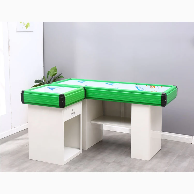 Factory price Small retail supermarket checkout counter for sale cashier desk
