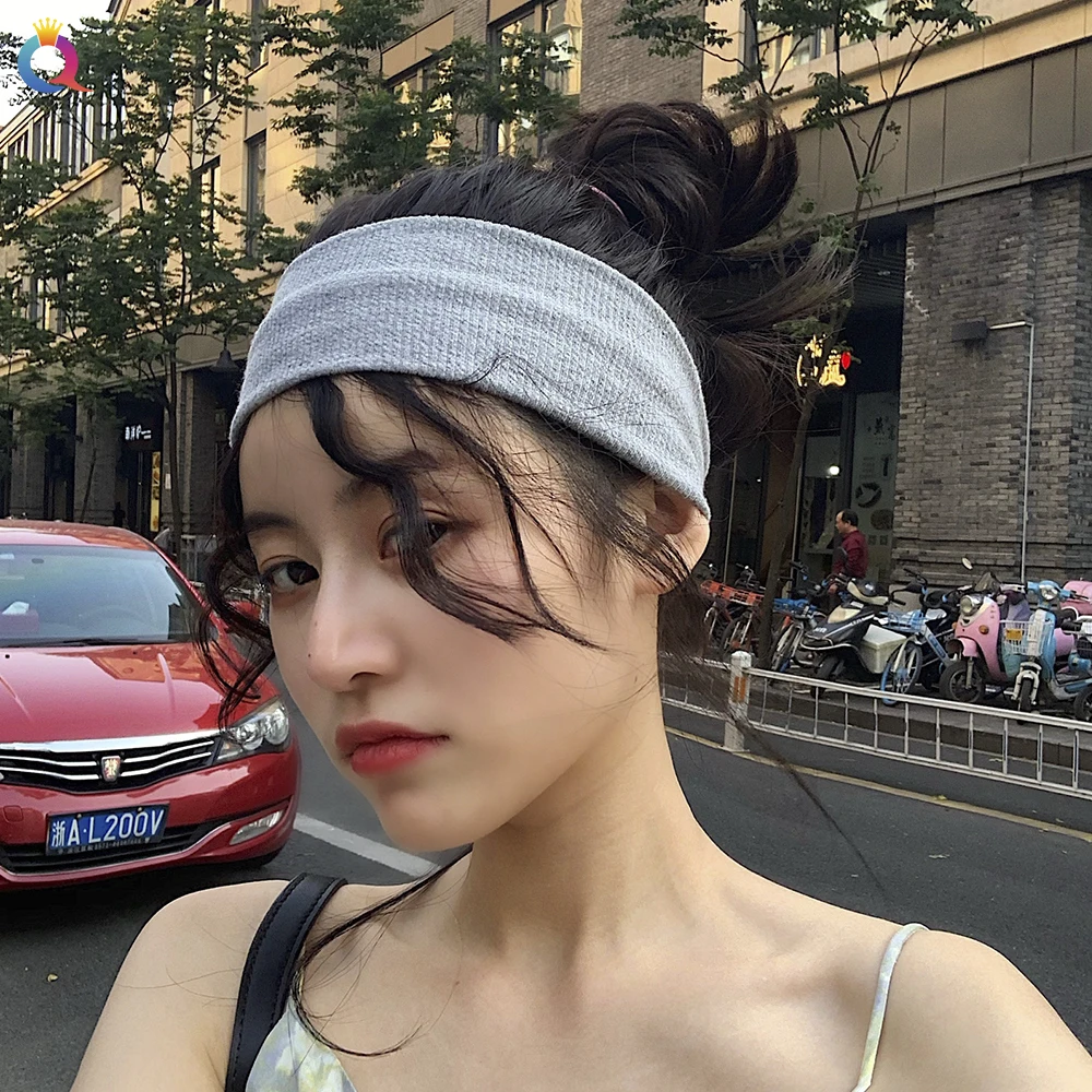 elastic sweat band headband sport jogging pilates exercise headwrap hairband