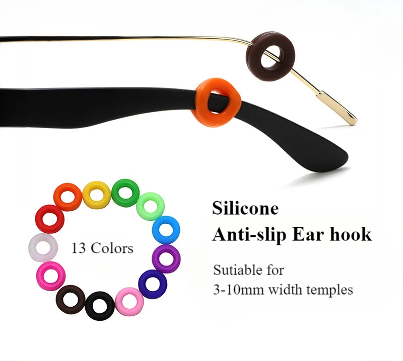 Small Size Glasses Anti-slip Silicone Round Ear-hook Candy-colored Rings Ear Holder Eyeglasses Support Sunglasses Accessories