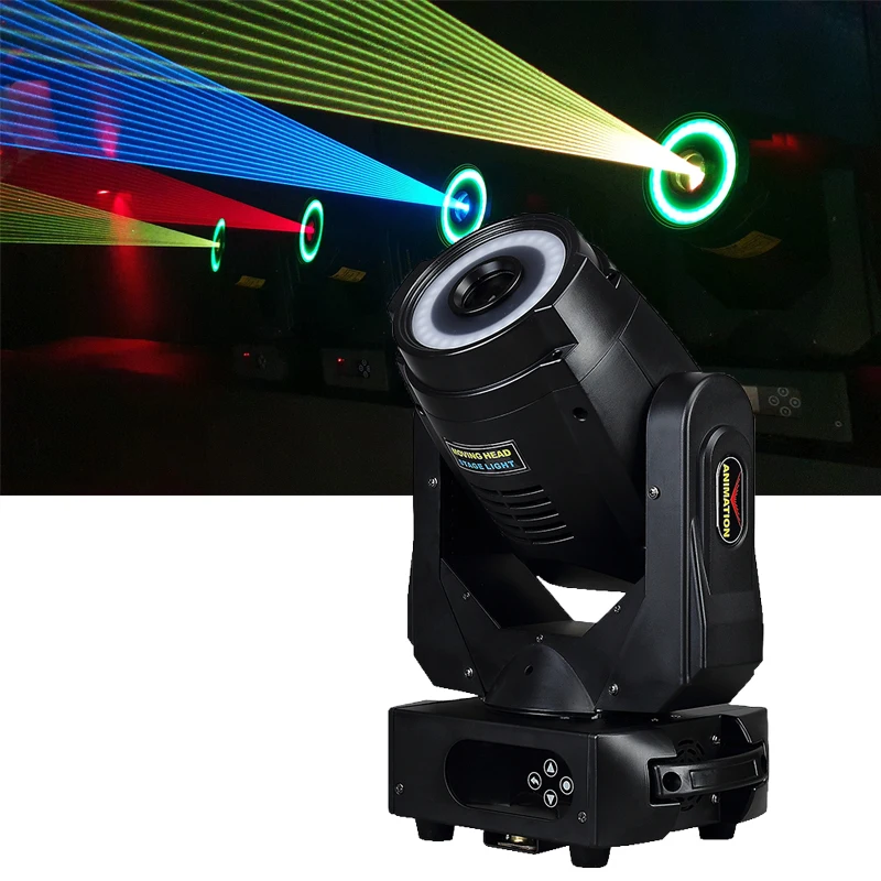 AOPU 2W 3W RGB Animation Laser Moving Head Stage Light For Disco Party