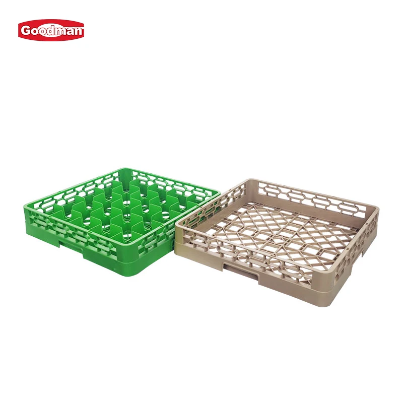 Commercial square glass storage restaurant bowl drying rack plastic flatware rack