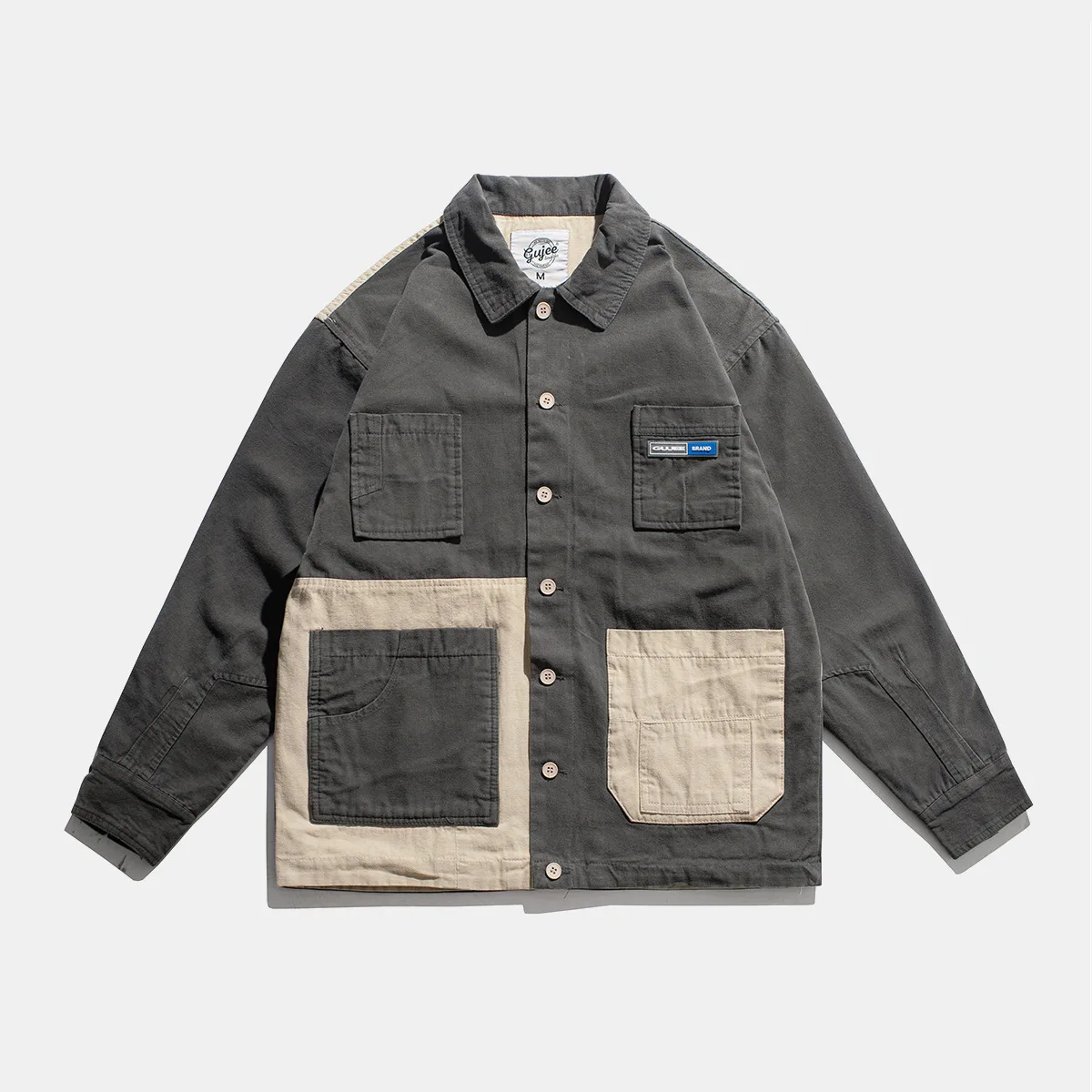 
Japan Style High quality Vintage street fashion men jackets and coats 2021 pocket patchwork men fashion jackets touring jacket 