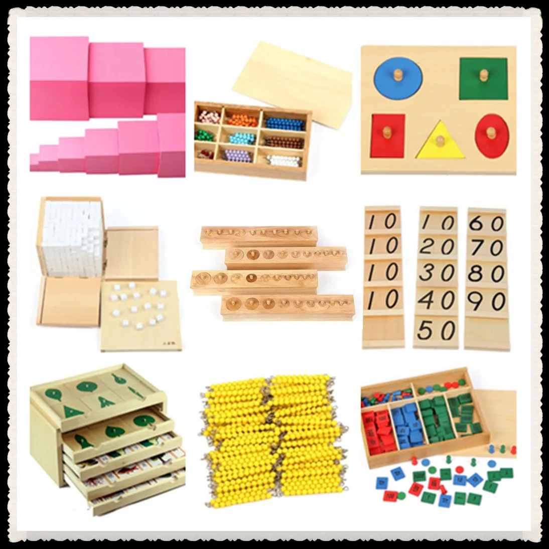 China Children Montessori/ Materiales Montesori Toys 166pcs