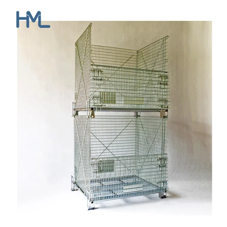 Складная и разборная складная корзина из проволочной сетки для хранения ПЭТ