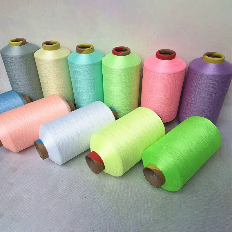 Bright recycled nylon yarn polyamide 6 pa6 nylon 6 textured recycle dti yarn for weaving label