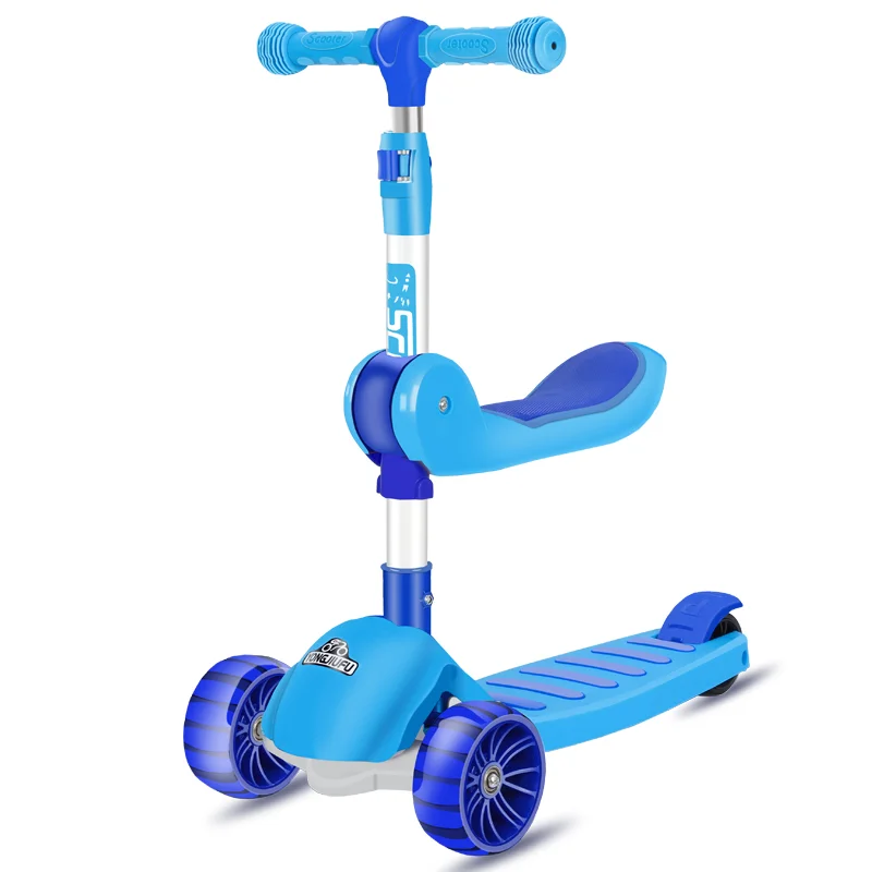 Dual purpose 2  to 6 years old children can sit and ride transformable scooter  baby stroller children scooter