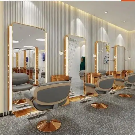 Большая мебель для парикмахерской со светодиодной подсветкой