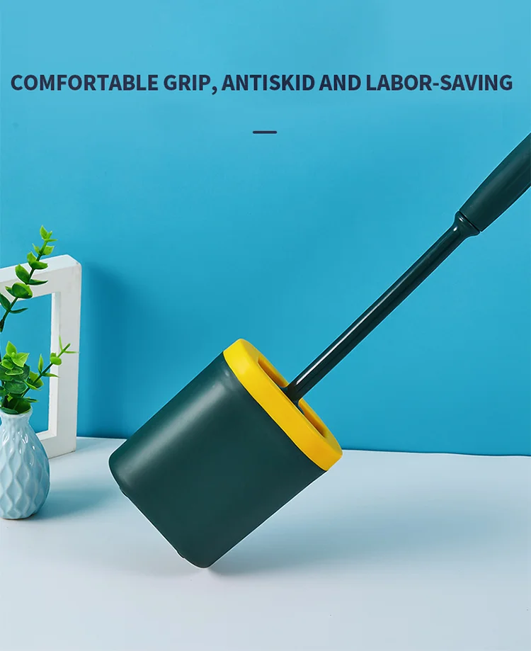 Silicone toilet brush set with no dead corners to wipe the toilet magic tool brush hanging wall wash toilet brush
