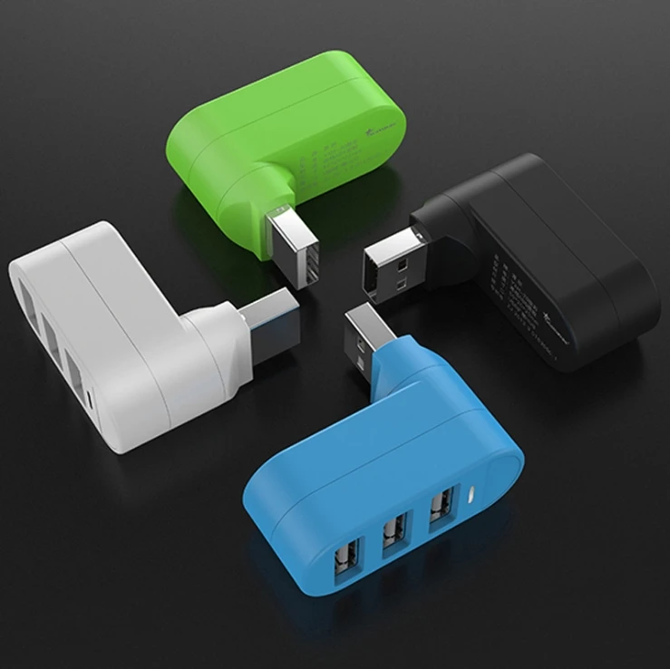 
G&D Colorful Hub 180 Rotatable 3 USB 2.0/3.0 Port Hub 