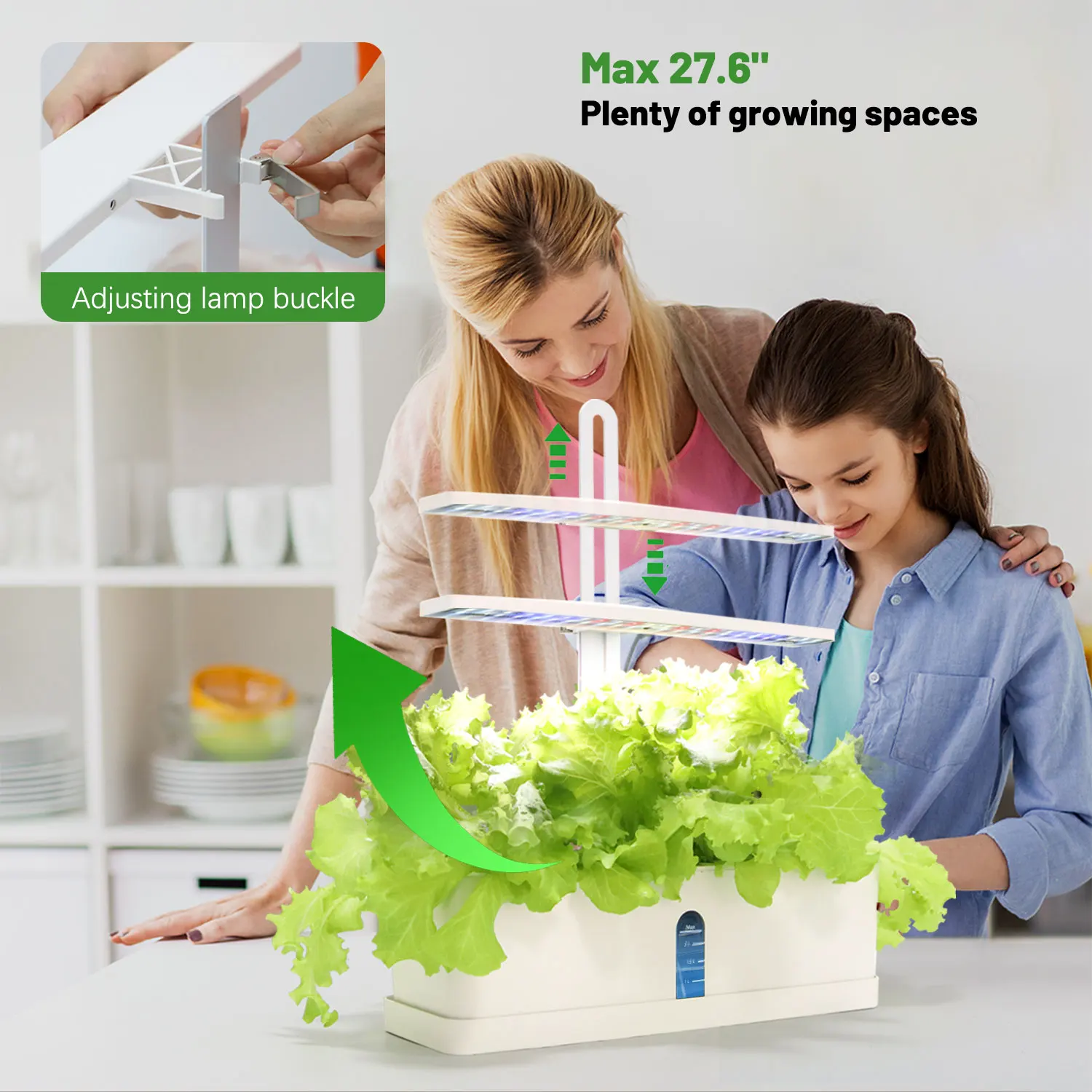 Automatic Timer Indoor Smart Led Lettuce Hydroponics Growing System 9 Pods Plant Germination Kit Kitchen Countertop Herb Garden