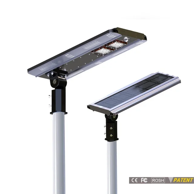 Aluminum alloy compact design all in one solar led street light with PIR motion sensor