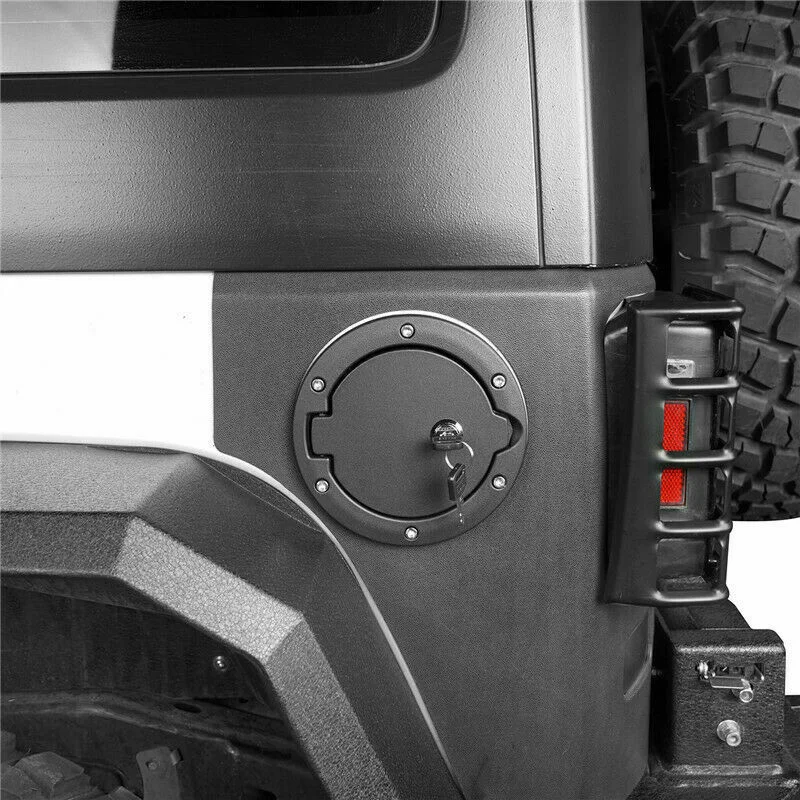 Best Selling Products 2022 Parts And Accessories For Cars Locking Gas Tank Cap Fuel Filler Door Cover for Jeep Wrangler JK