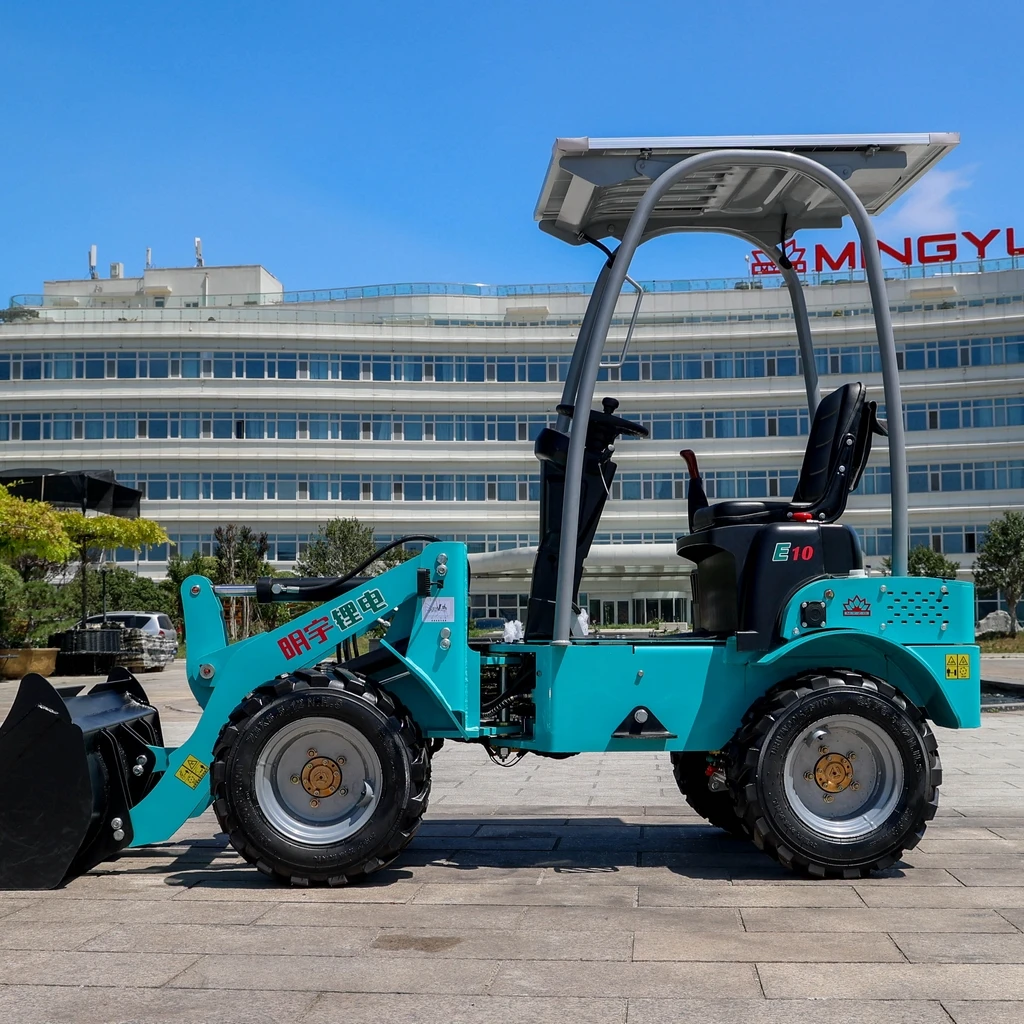 MYZG E10 0,5 t Ce Epa промышленная Бытовая ферма компактный электрический мини-сочлененный колесный погрузчик для продажи