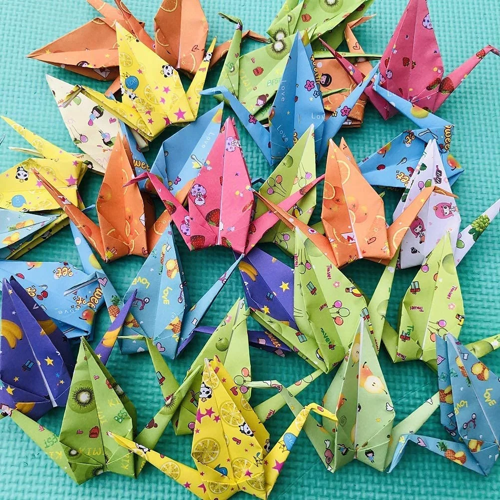 100PCS Premade Origami Lucky Stars Washi Paper Star for Wedding Decorations