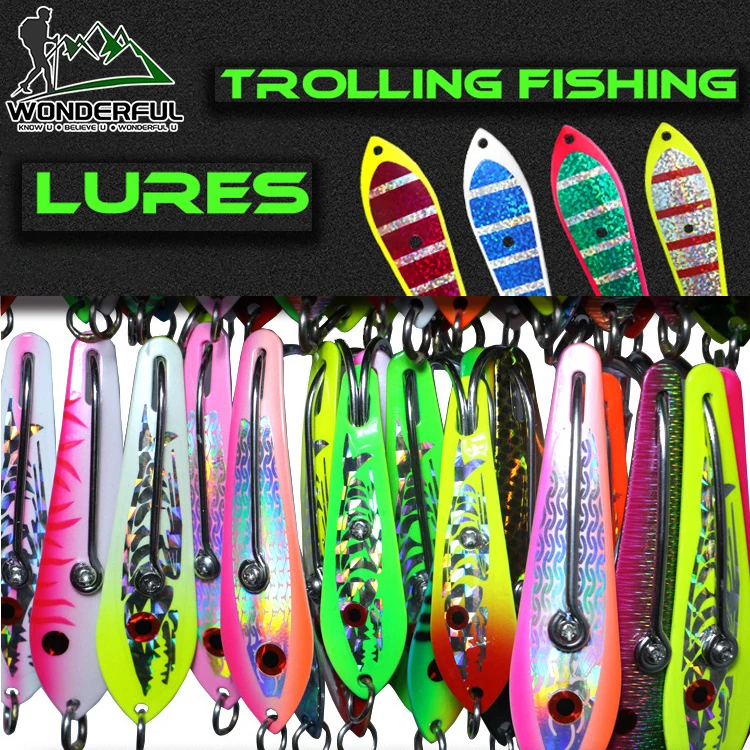 Factory New Design Artificial Deep Sea Fishing Sequins Metal Hard Bait Big Fishing Spoon Trolling Lure