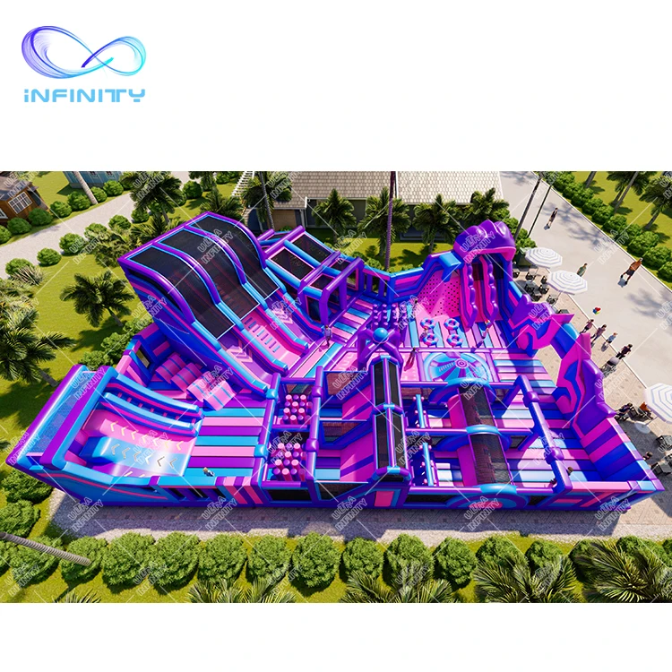 Customized ultra infinity theme park inflatable amusement kids park inflatable bounce park