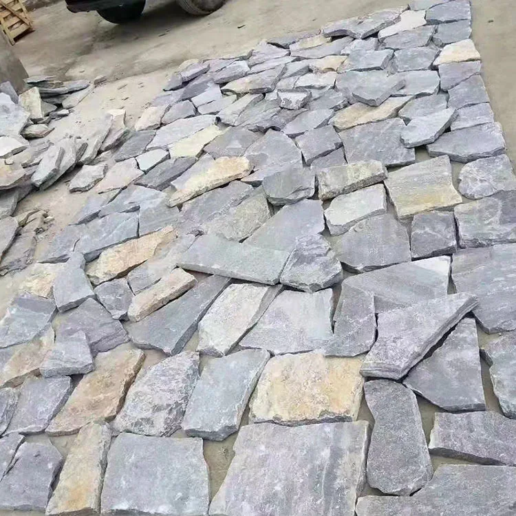 Blue color Slate Wall Crazy Decorative Wall Tiles Rock Slate Wall Stone