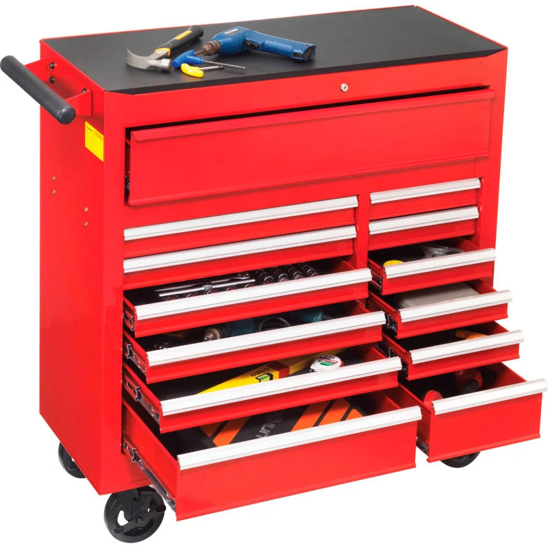 Metal High quality tool trolley workshop 13 drawers tool cabinet tool box