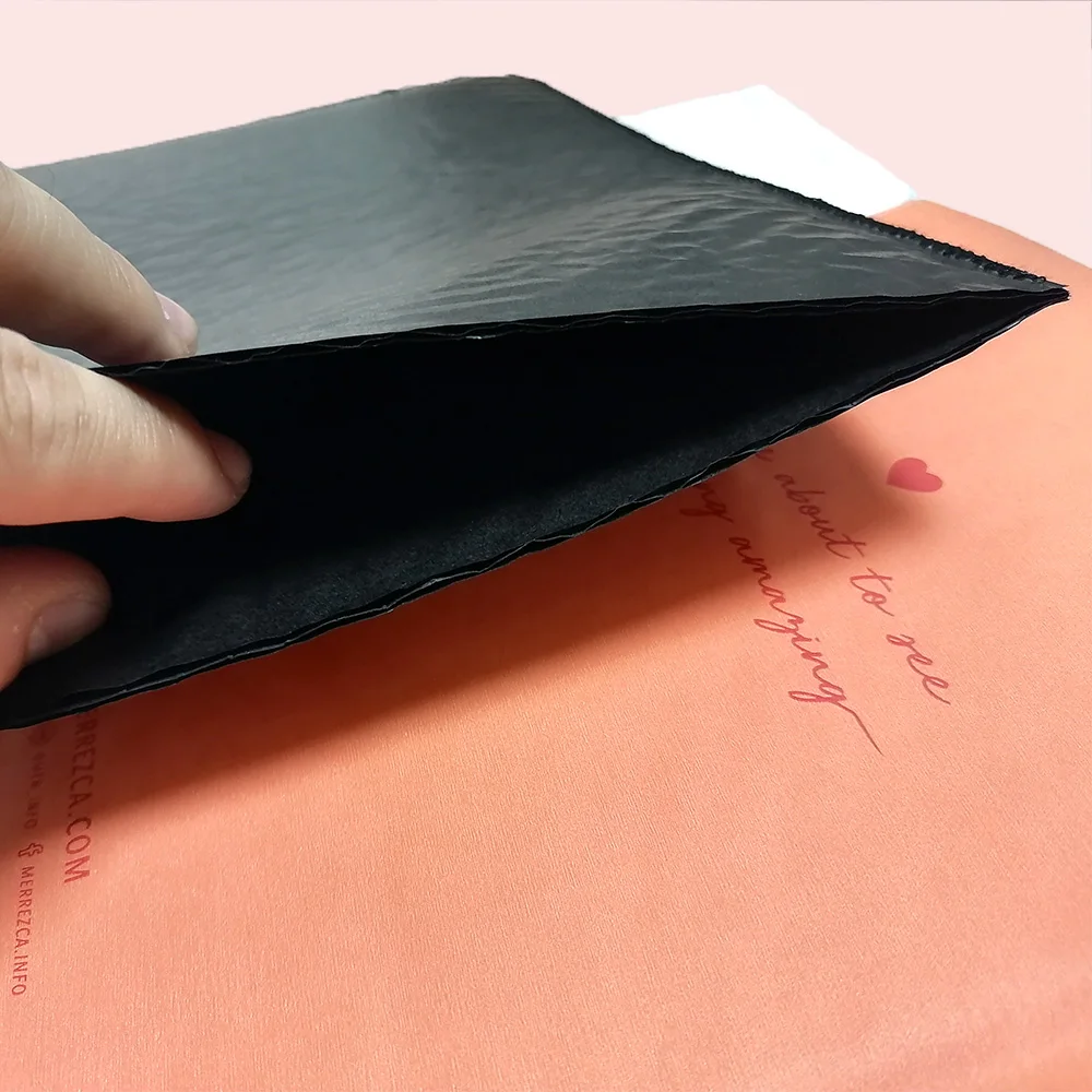 Custom logo black Large Mailer Bags Shipping Envelope Packaging mailing gift paper bag envelopes kraft paper packaging envelopes
