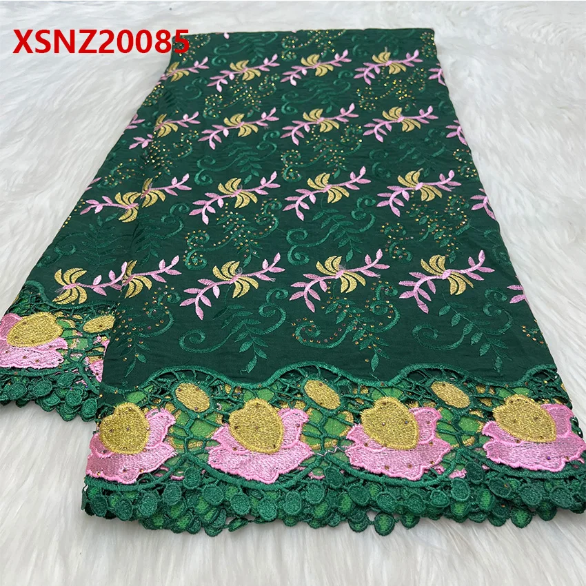 Material Rhinestone swiss cotton fabric For Sewing Men Wedding Party Dresses