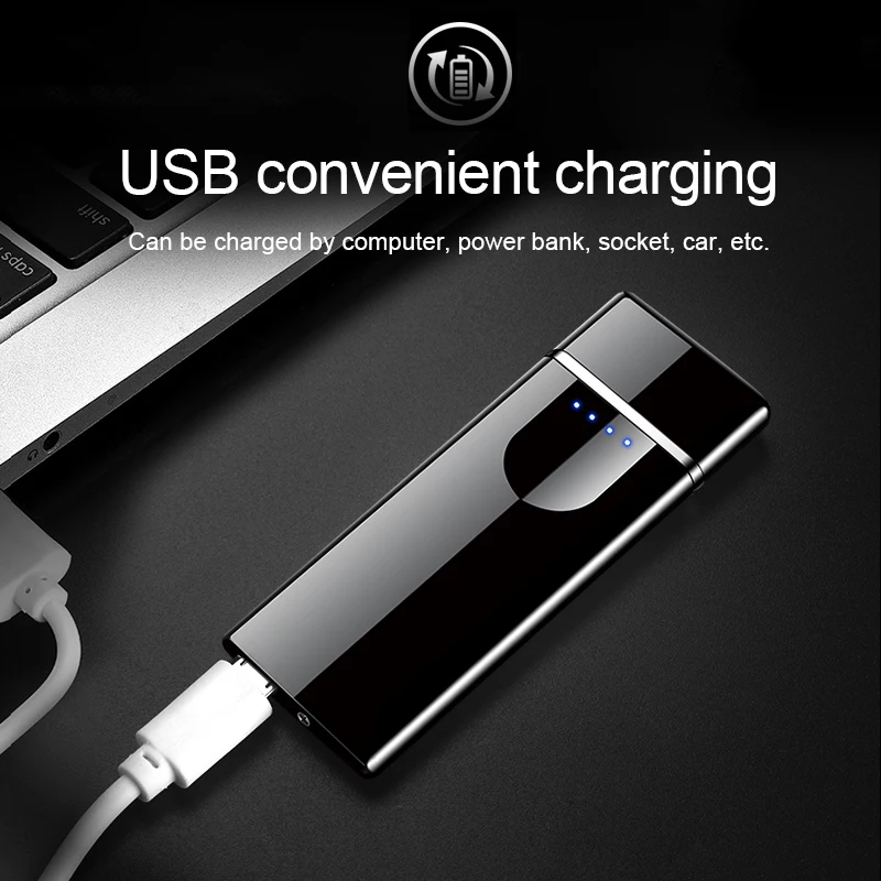 High Quality New Style usb charged Rechargeable USB Electric Cigarette Lighter With Power Show