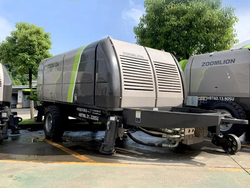 ZOOMLION 50m3/h Small Concrete Trailer Pump HBT50.10.60RS