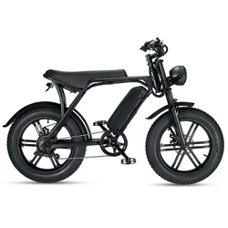 EU USA warehouse hot sale 1000W powerful max speed 50km/h with 48v 15ah removable battery 7-speed  electric fat bike