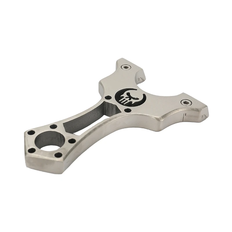 titanium Slingshot Wholesale stainless steel metal sling rubber band outside shooter slingshot China slingshot catapult