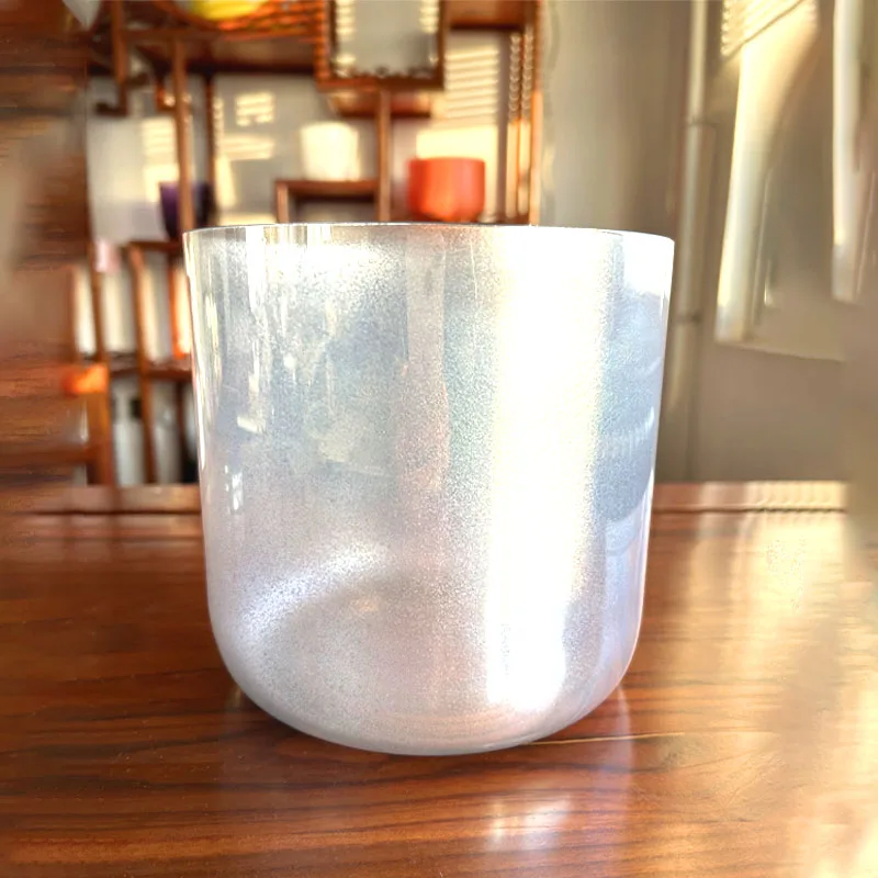 AMAZING Sound Bowl Set Meditation Singing Alchemy Silver Crystal Quartz Bowl Meditation Mother of Platinum Music Bowl