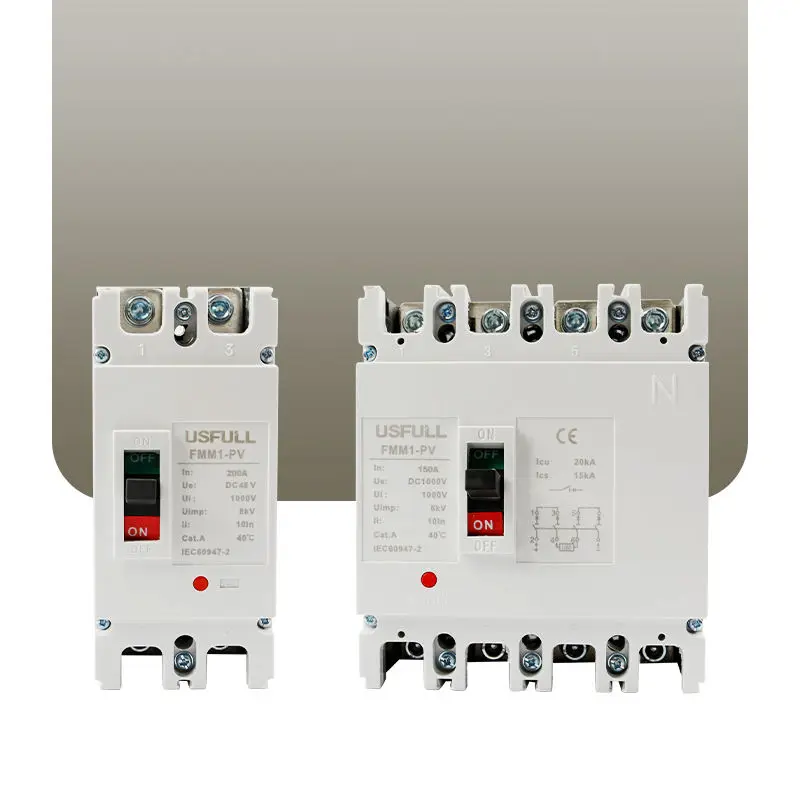 USFULL DC MCCB Molded case circuit breaker 200A 225A 250A 4P 1000V for solar system