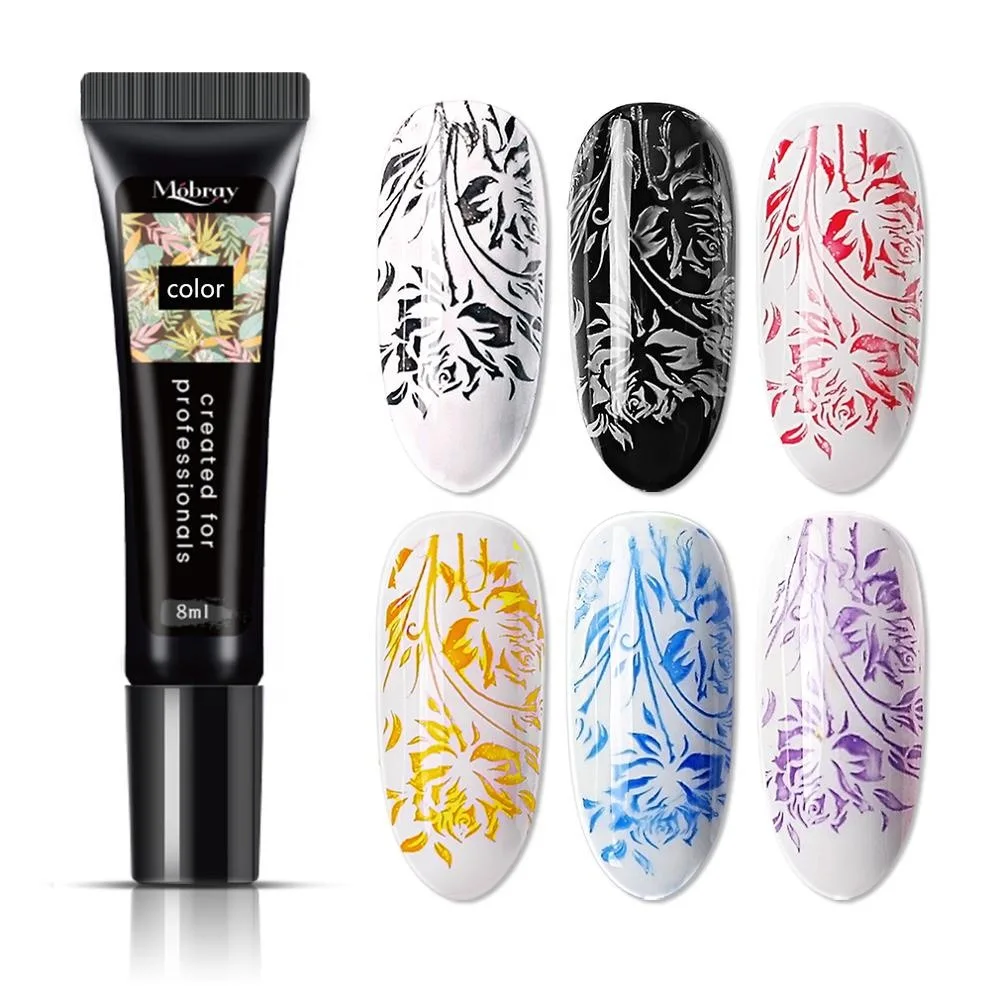 DIY Nail Stamping Transfer Foil Gel Nail Printing Glue 8ml