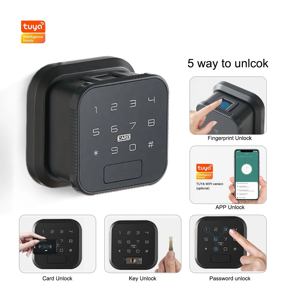 Eseye Smart Home Remote Control Intelligent NFC Rfid Card Keyless Fingerprint Smart Door Lock