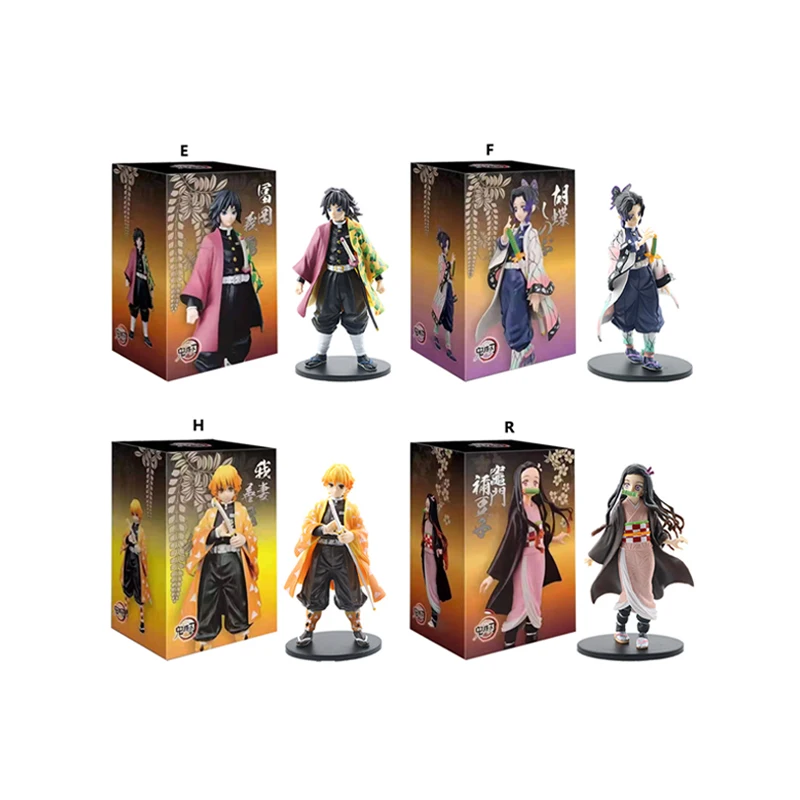 10 styles Hot selling Anime Demon Slayer Character Model Decoration Collection Toy Blind Box Action Figure (1600405274869)
