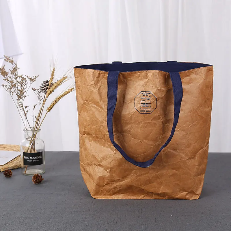 Customized Waterproof Dupont Paper Handbag Promotional Waterproof Shopping Bag