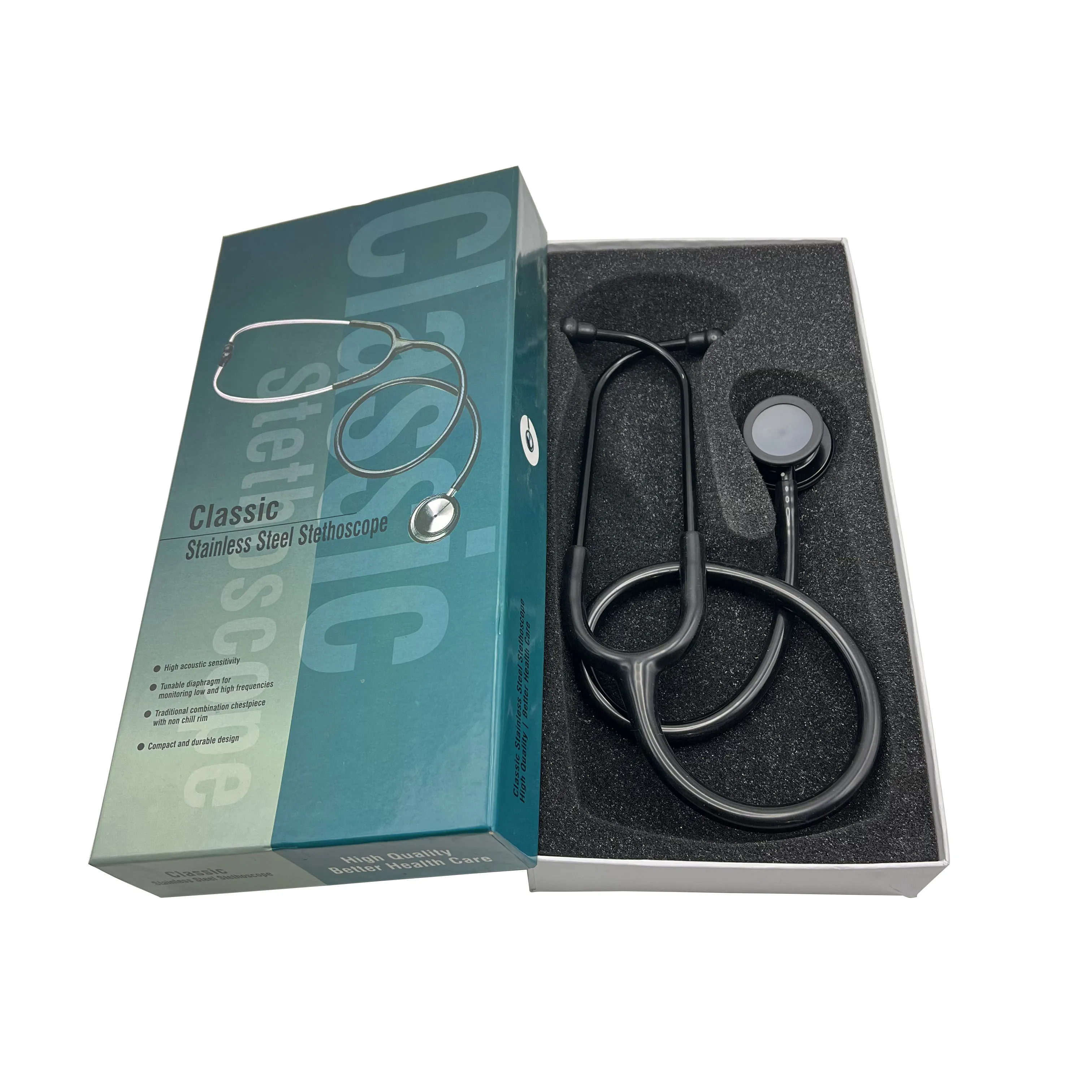 China manufacturer medical dual head cardiology estetoscopio with high quality stainless steel stethoscope
