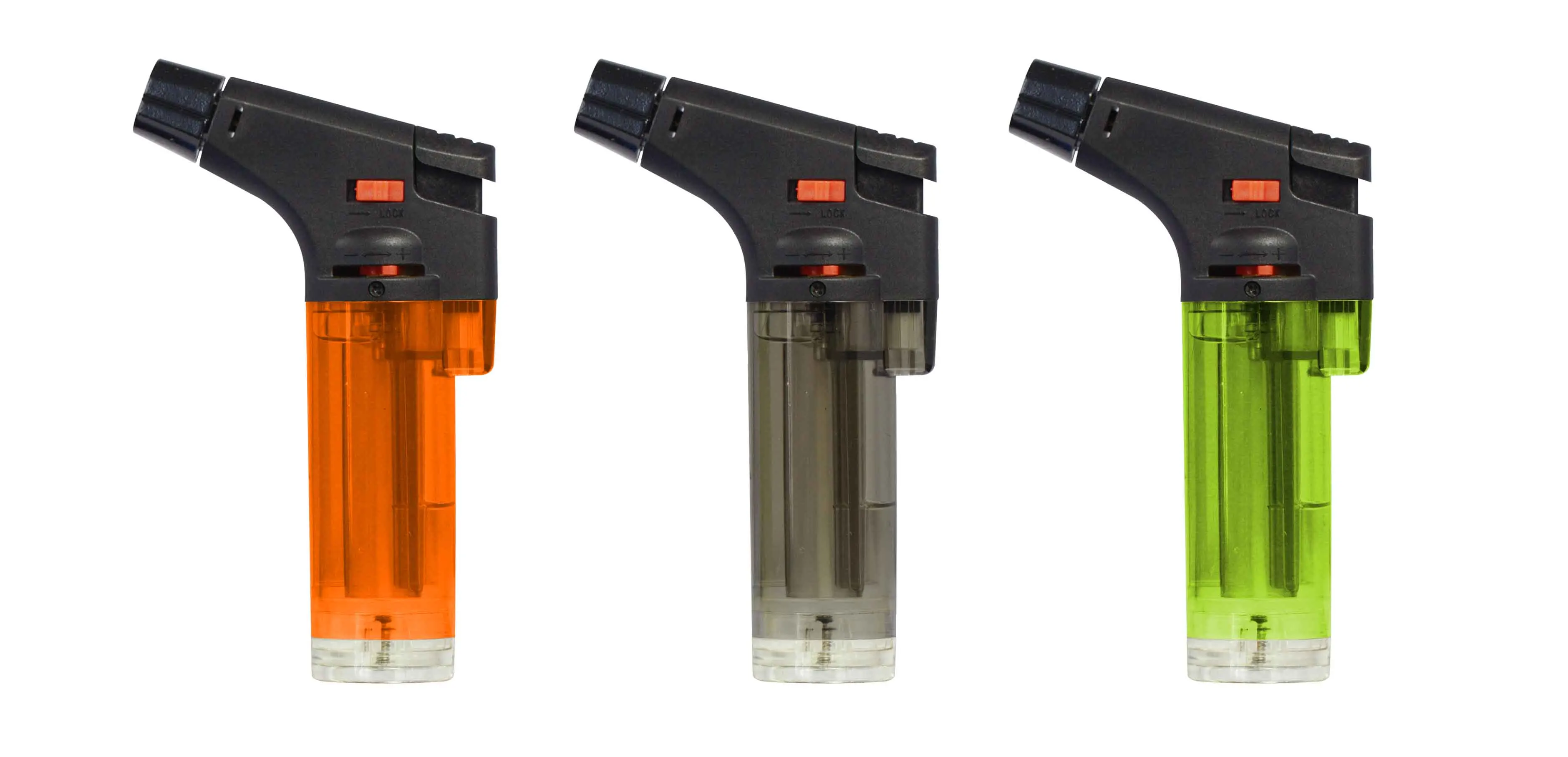 torch flame electric jet transparent refillable butane cigarette lighter