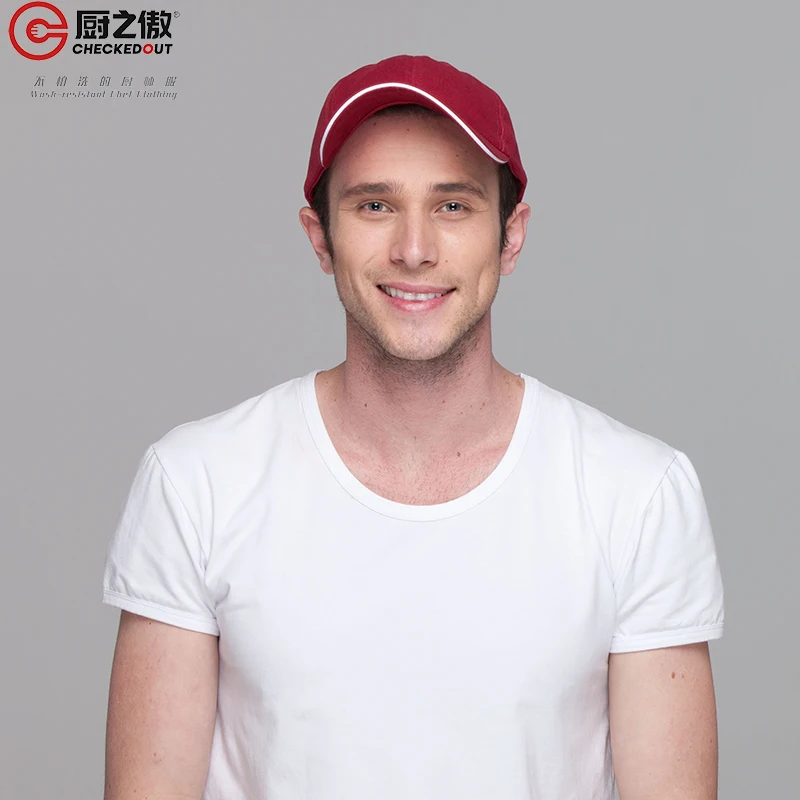 CHECKEDOUT Wholesale can be Customized Logo Brand Hat Cowboy Blue Waiter Hat Unisex General Chef Hats